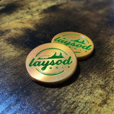 Torched Copper/Green - 1.25" Ball Marker